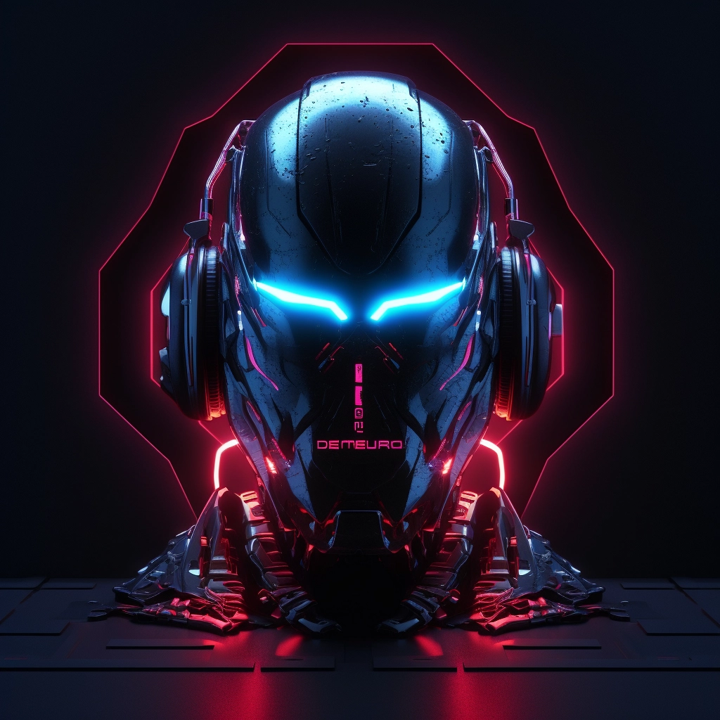 Cyberpunk style EDM logo