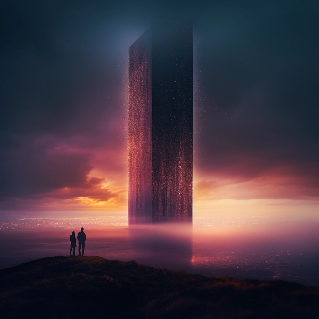The tower on top of a large wall in the style of bee
