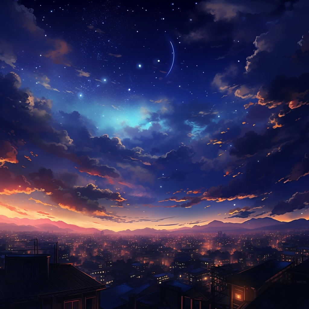 Night sky anime