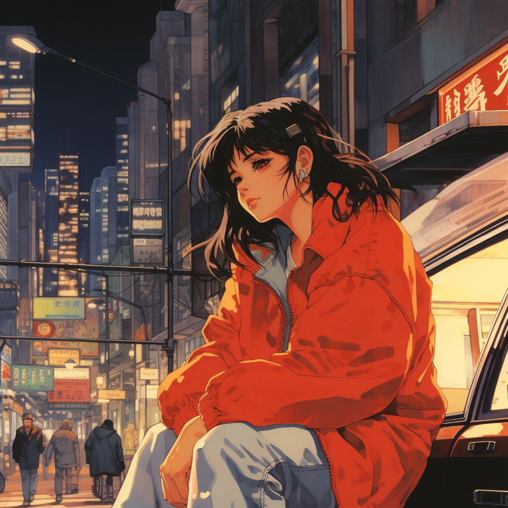 1990s retro anime setting the scene