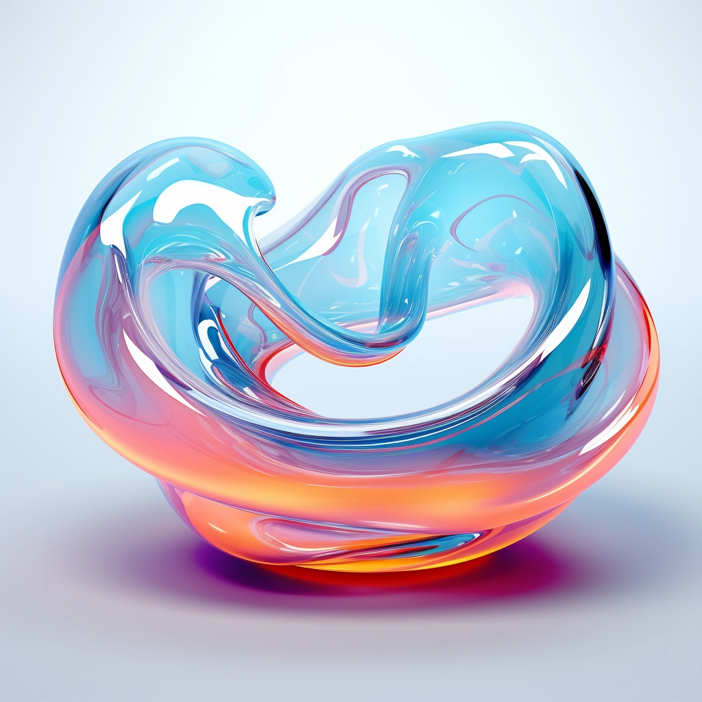 An upside down soap bubble ring in the style of rend