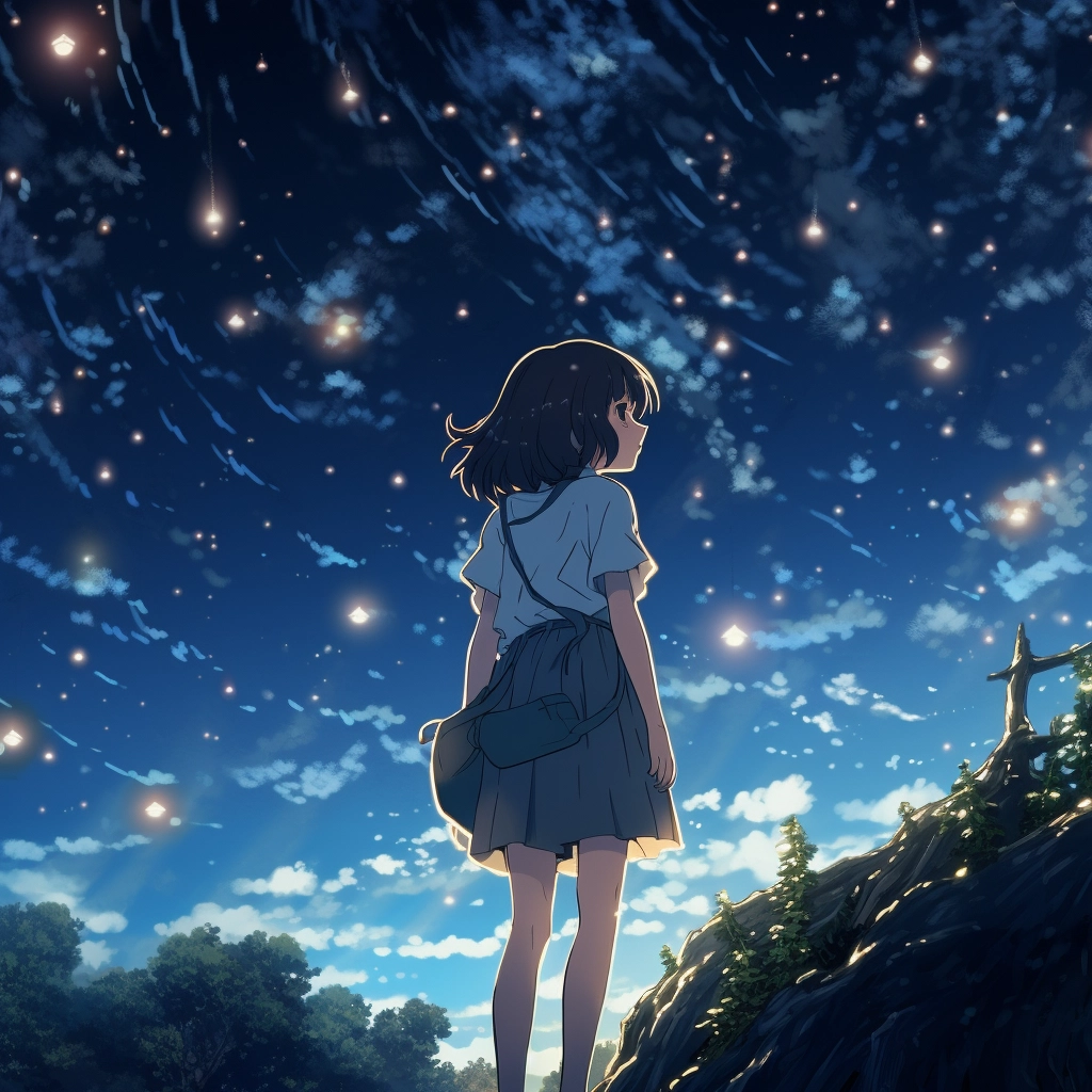 Falling star anime