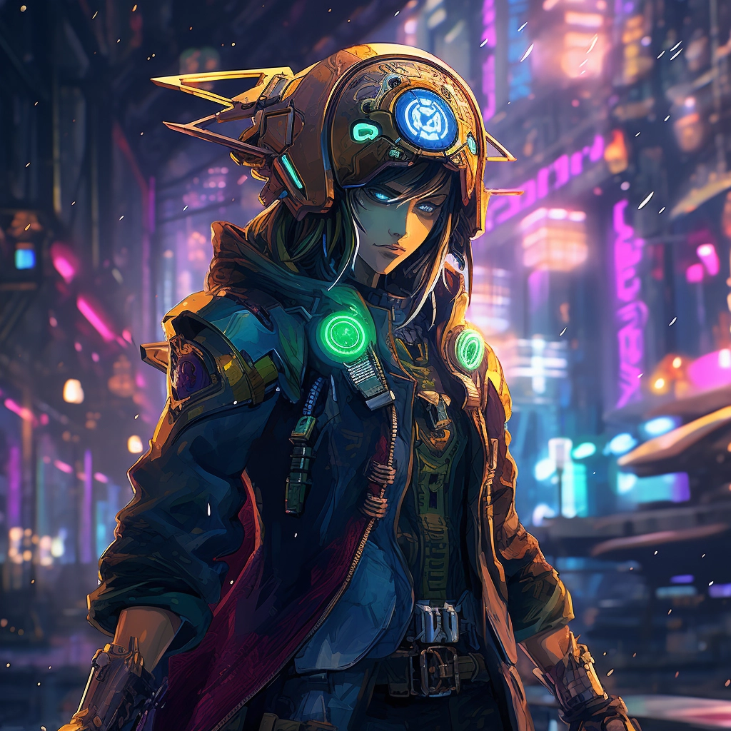Navi from ocarina of time cyberpunk style  