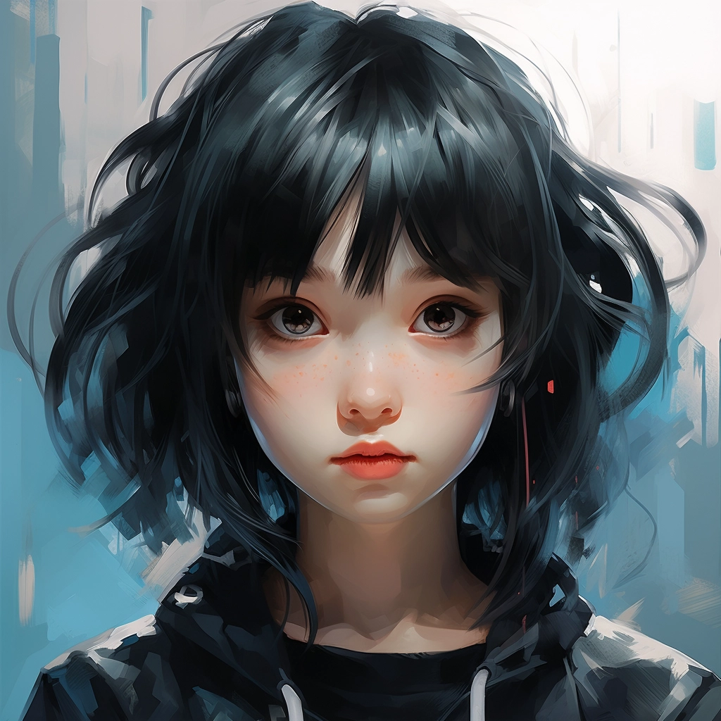 How to make an anime girl cute with a face in the st