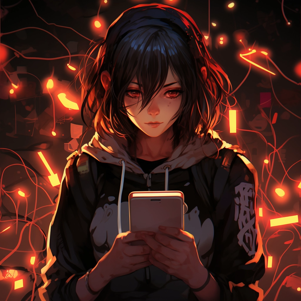 Cell phone anime wallpapers girl in the style of rel