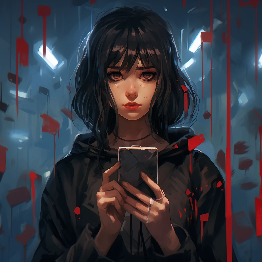 Cell phone anime wallpapers girl in the style of rel