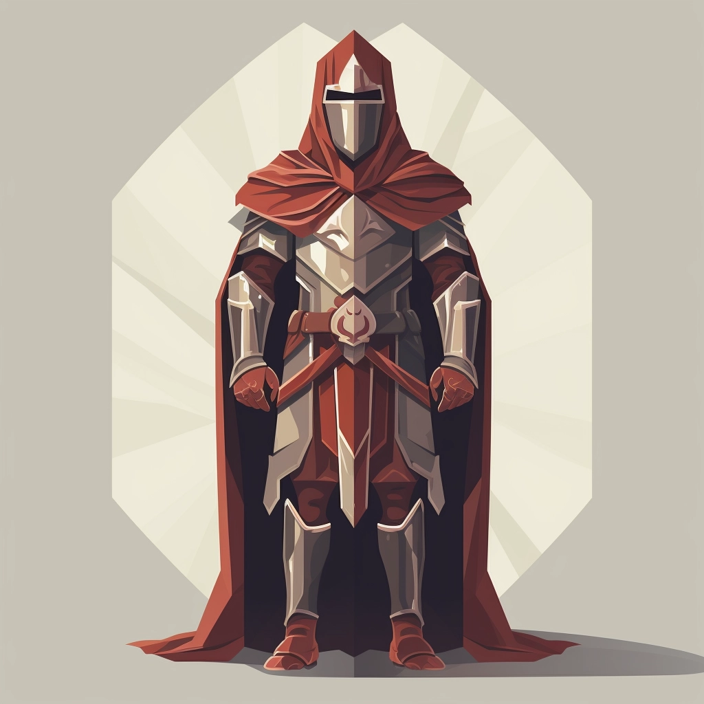 Dark medieval kingsguard 2d vector png  