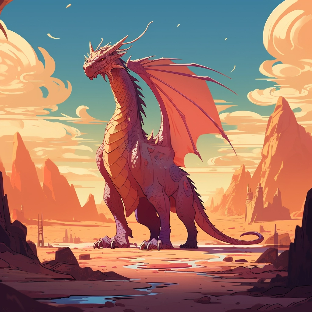 A beautiful illustration of a desert mirage disney a