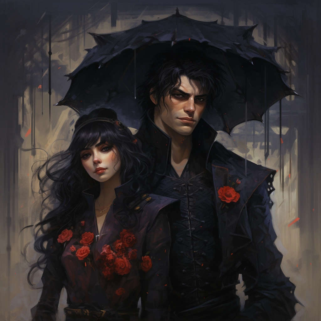 One of two couples standing next to each other in th
