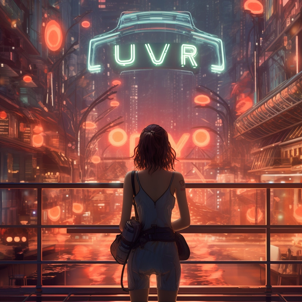 Lvr waiting for you in the style of pulpy sci-fi ang