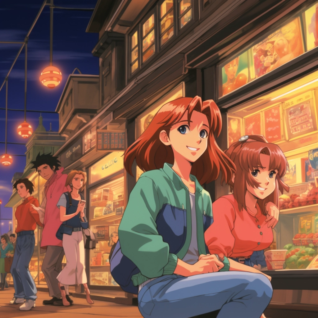 1990s retro anime setting the scene