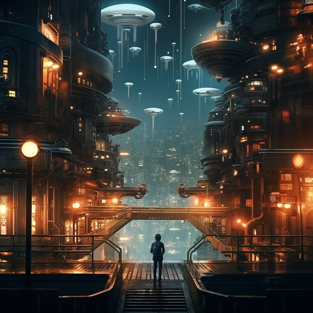 Lvr waiting for you in the style of pulpy sci-fi ang