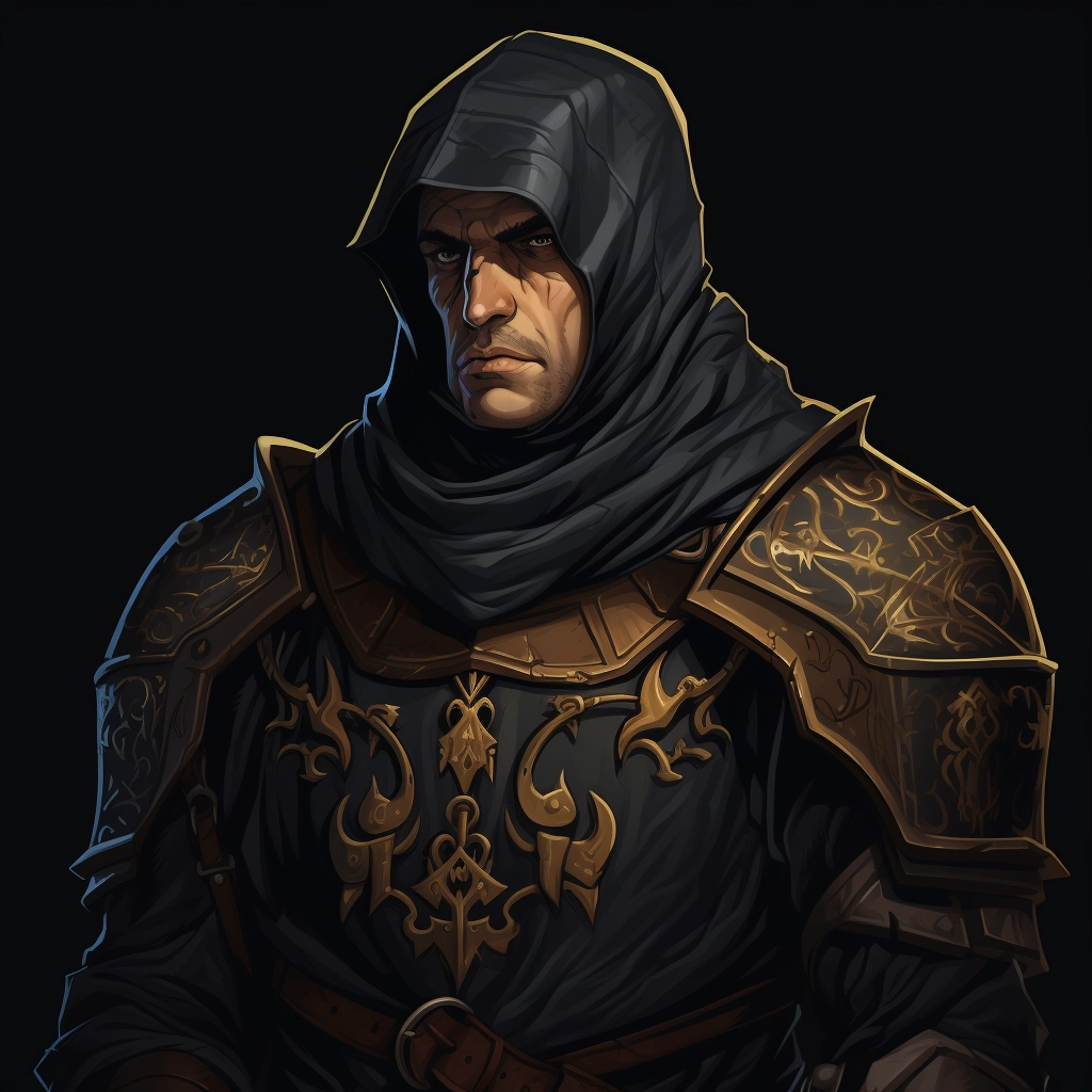Dark medieval loyalist 2d vector png  