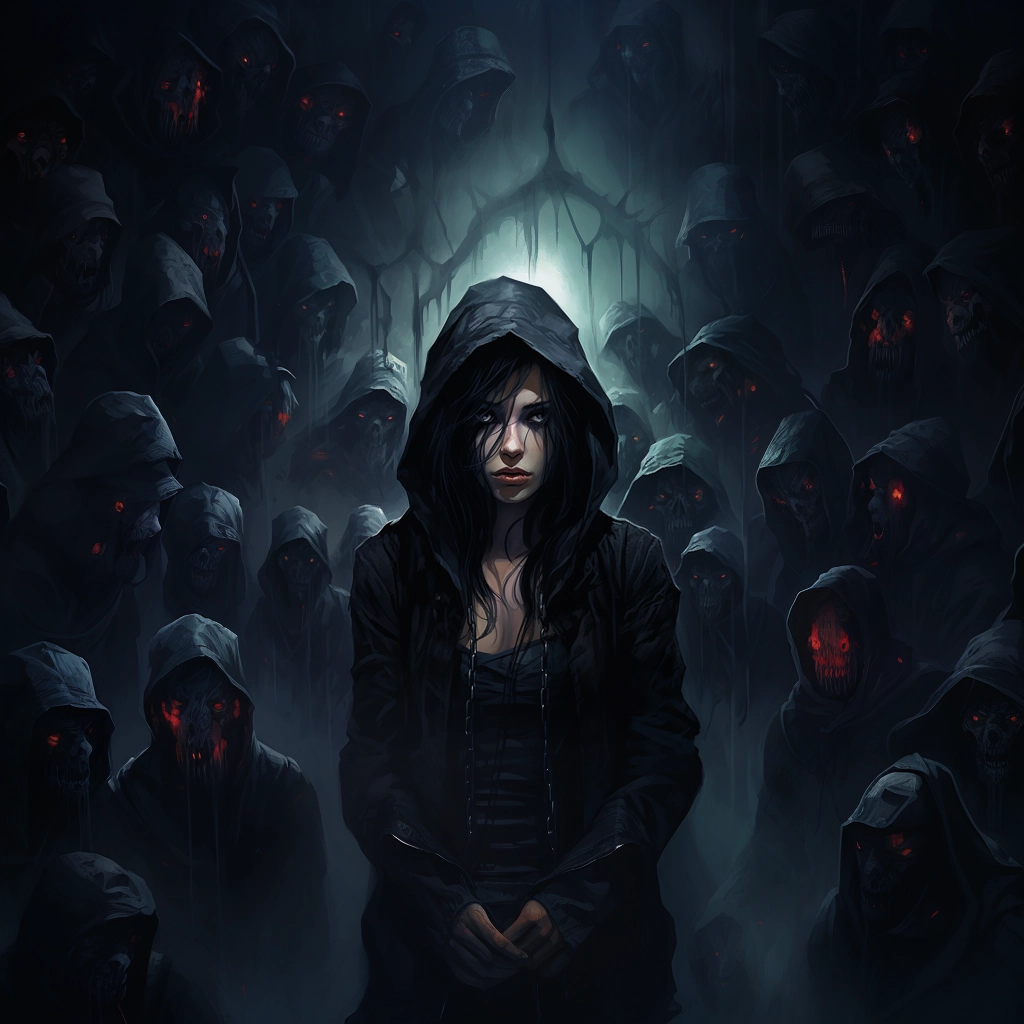 Shiverman outcast  in the style of digital illustrat