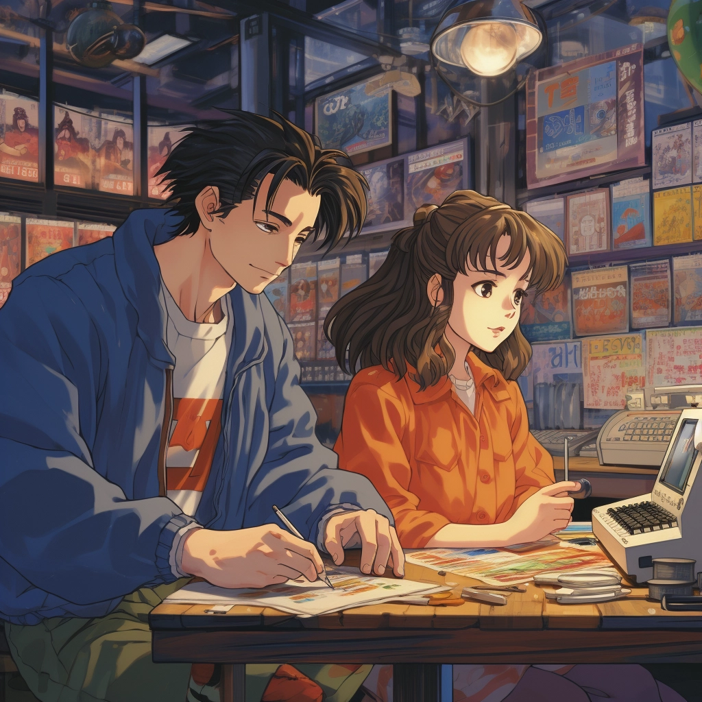 1990s retro anime setting the scene