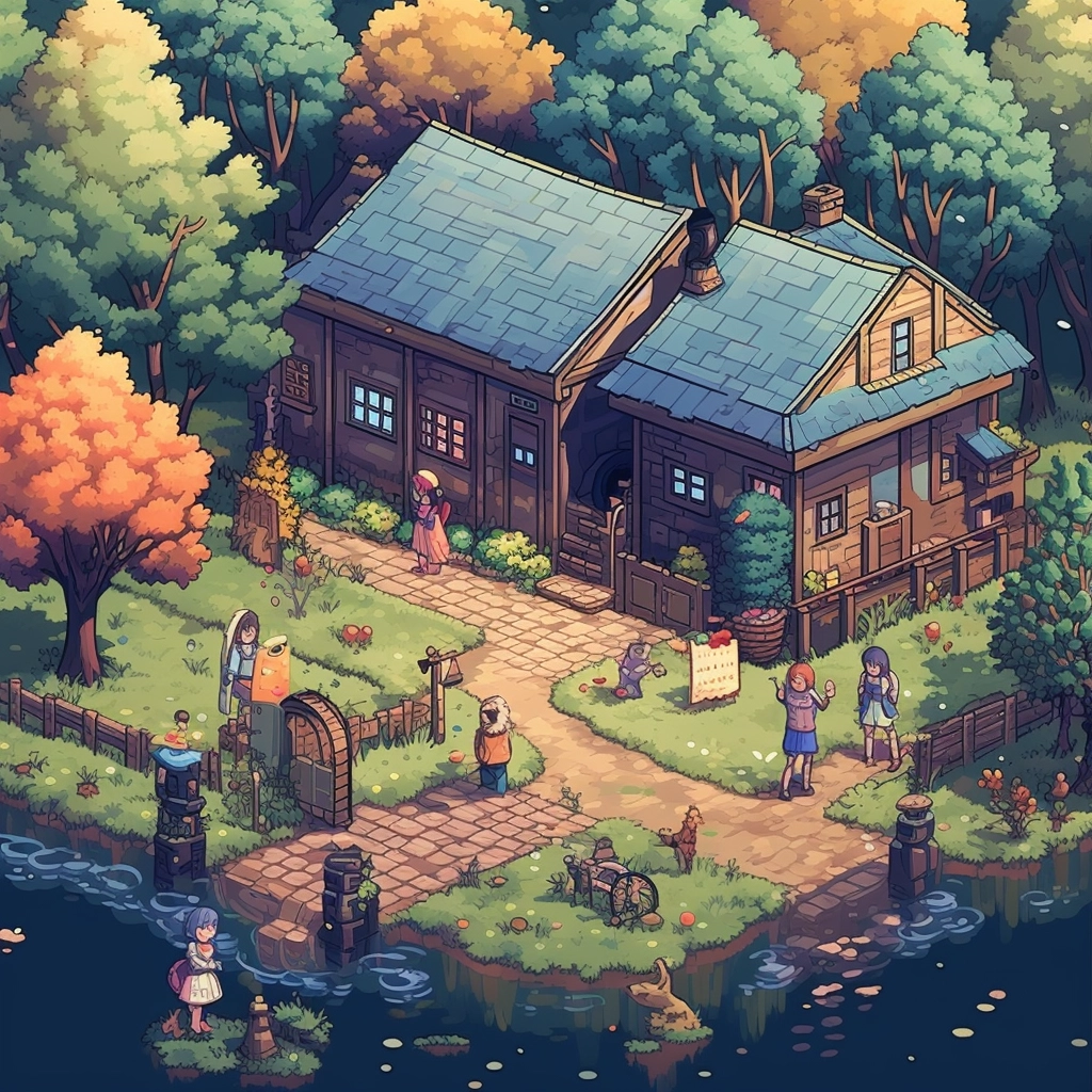 Pixel art retro anime  