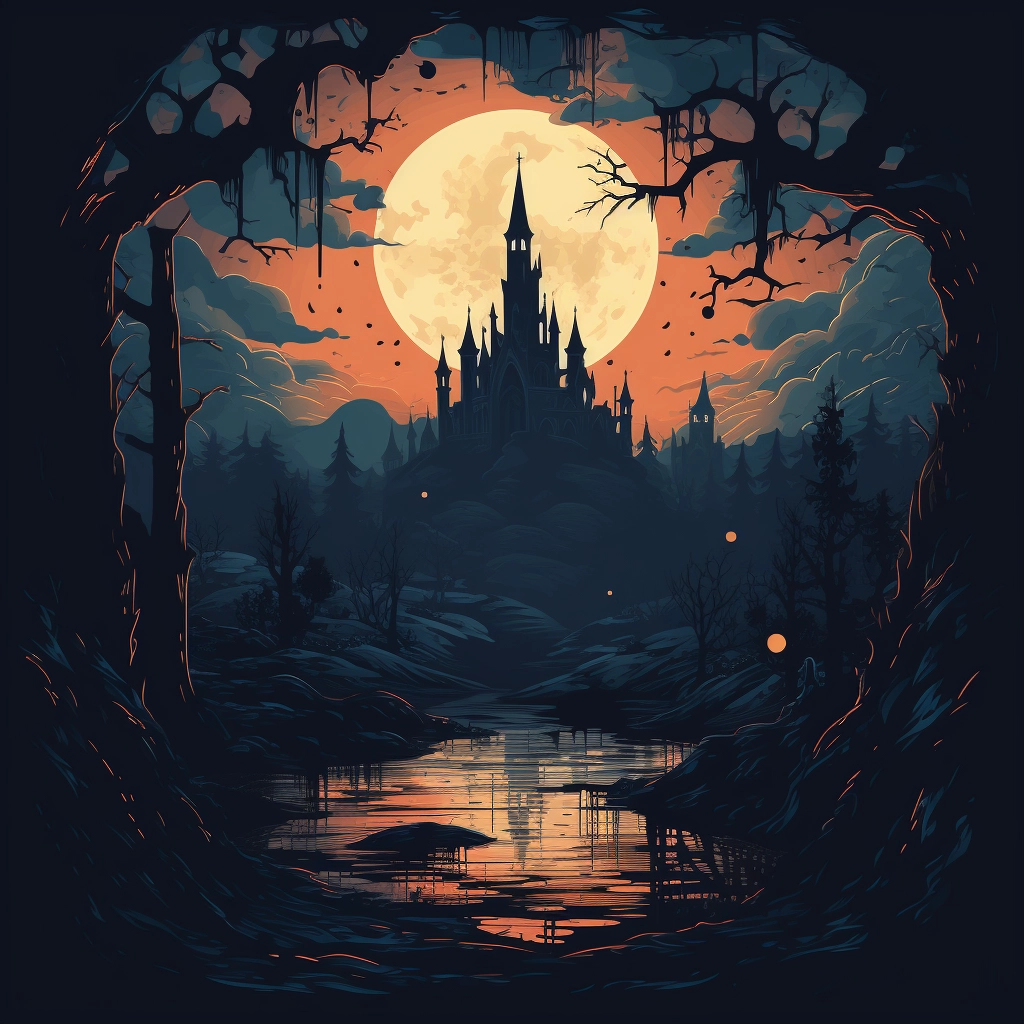 Dark medieval background 2d vector png  