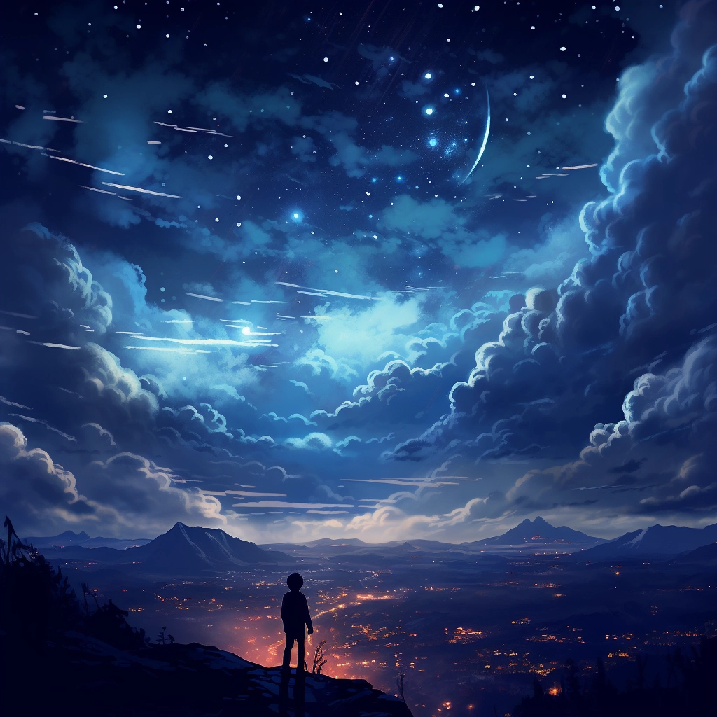 Night sky anime