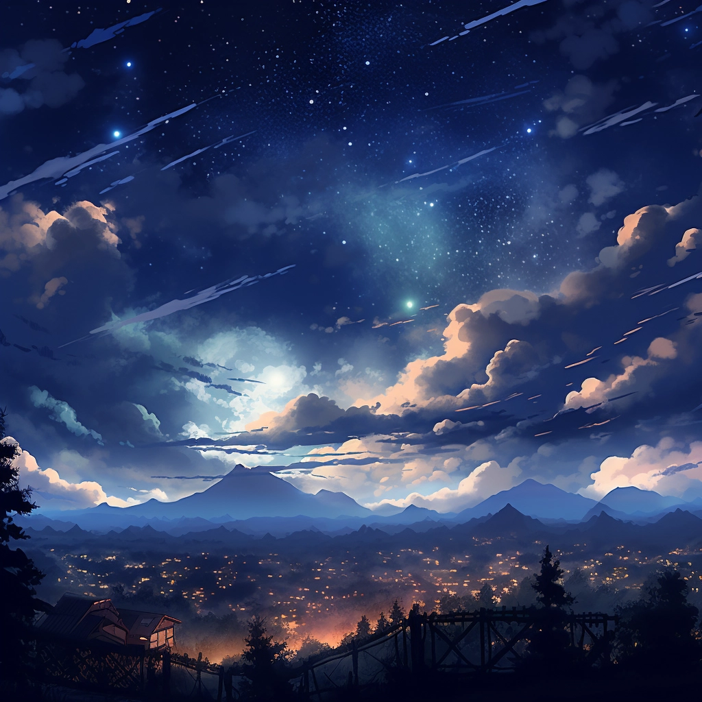 Night sky anime