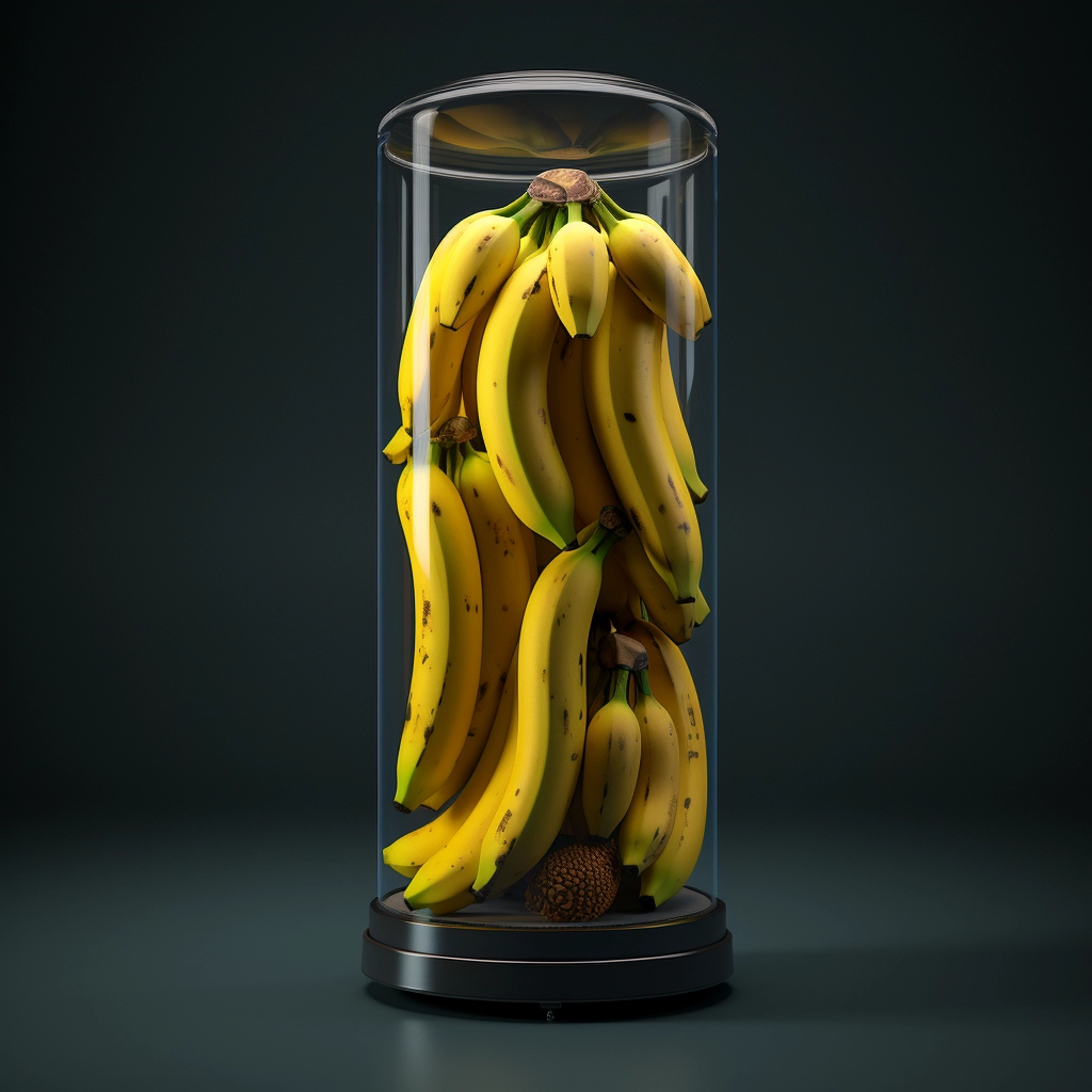 Bananas in a tube realistic  