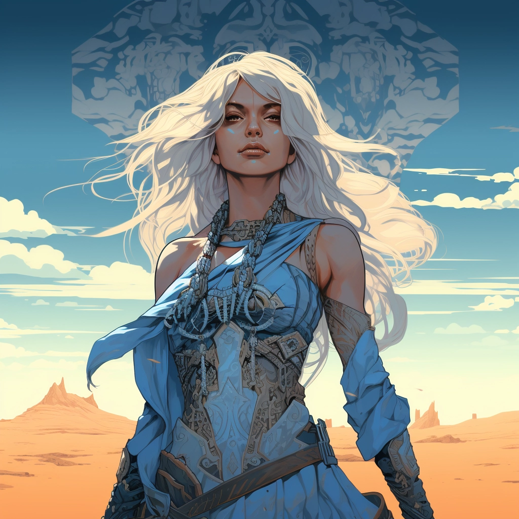 Art illustration the horizon in the style of lunarpu