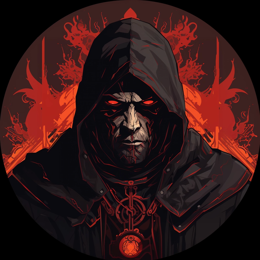 Dark medieval inquisitor 2d vector png  