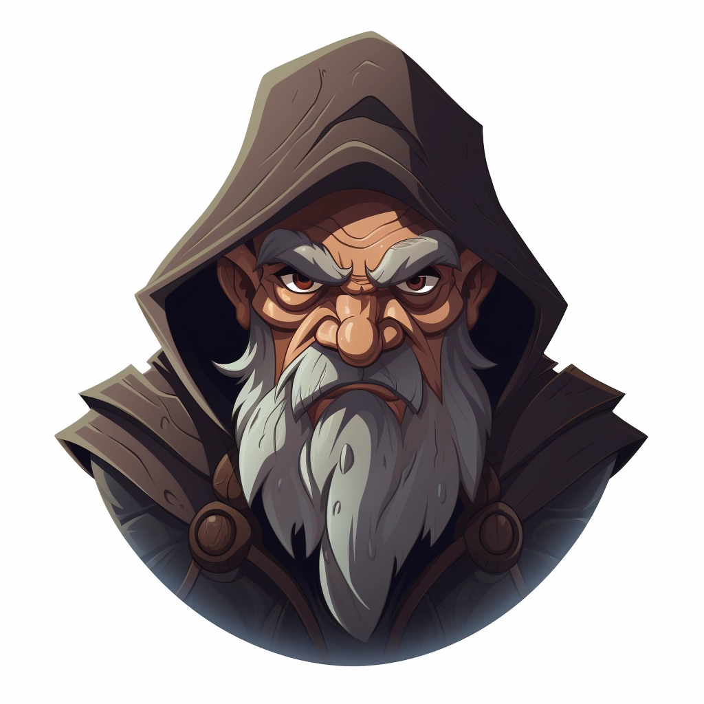 Dark medieval corrupted villager 2d vector png 