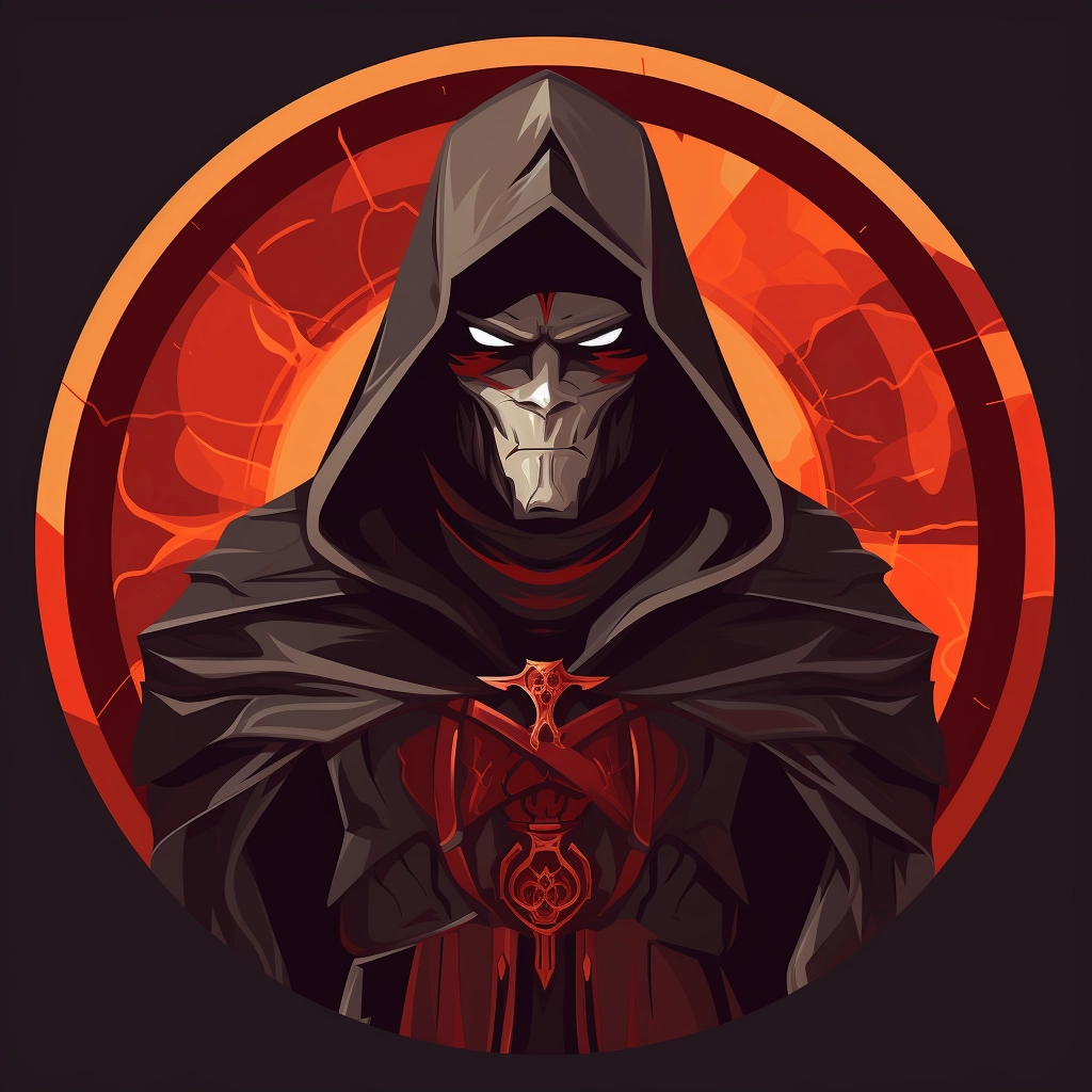 Dark medieval inquisitor 2d vector png  