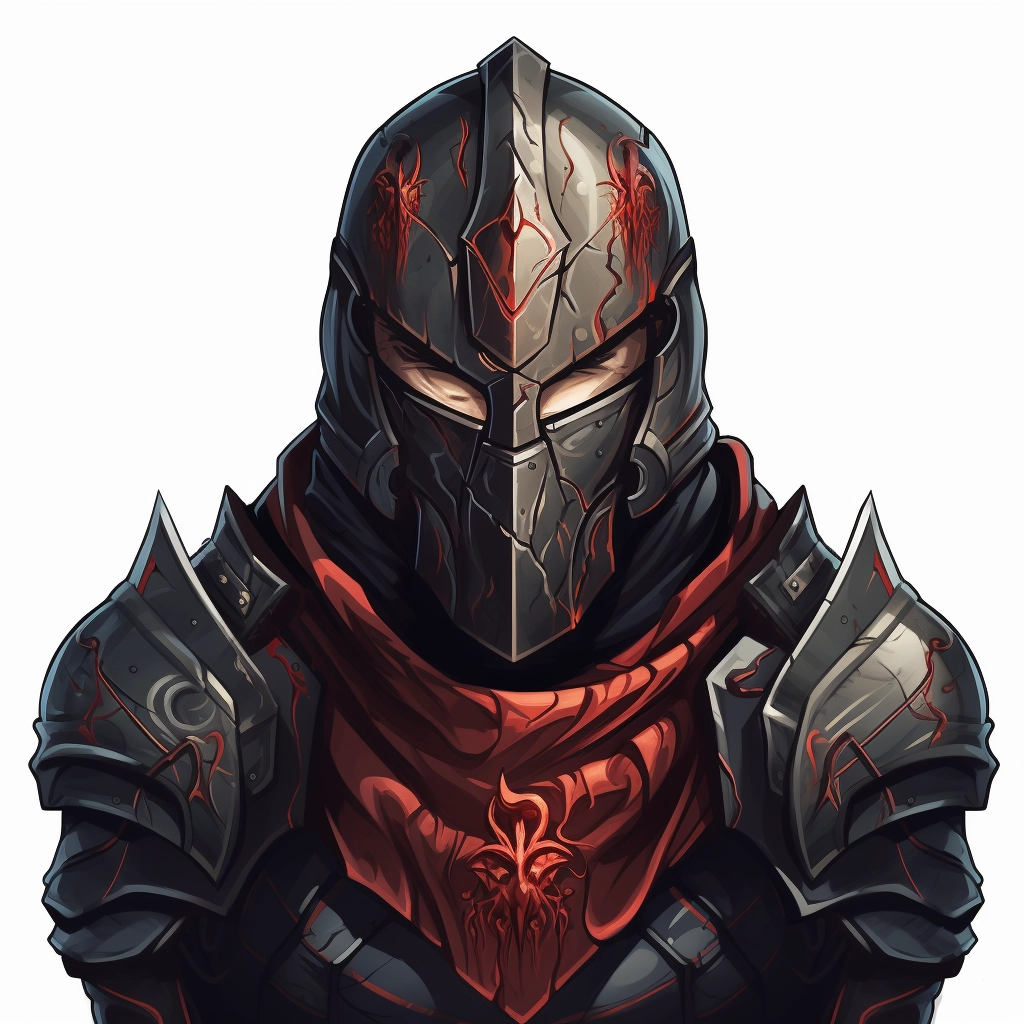 Dark medieval paladin 2d vector png  