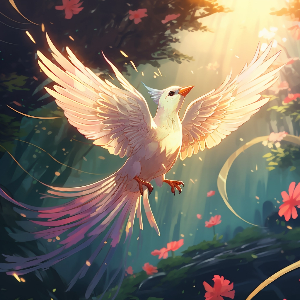 A beautiful illustration birds flying disney animati