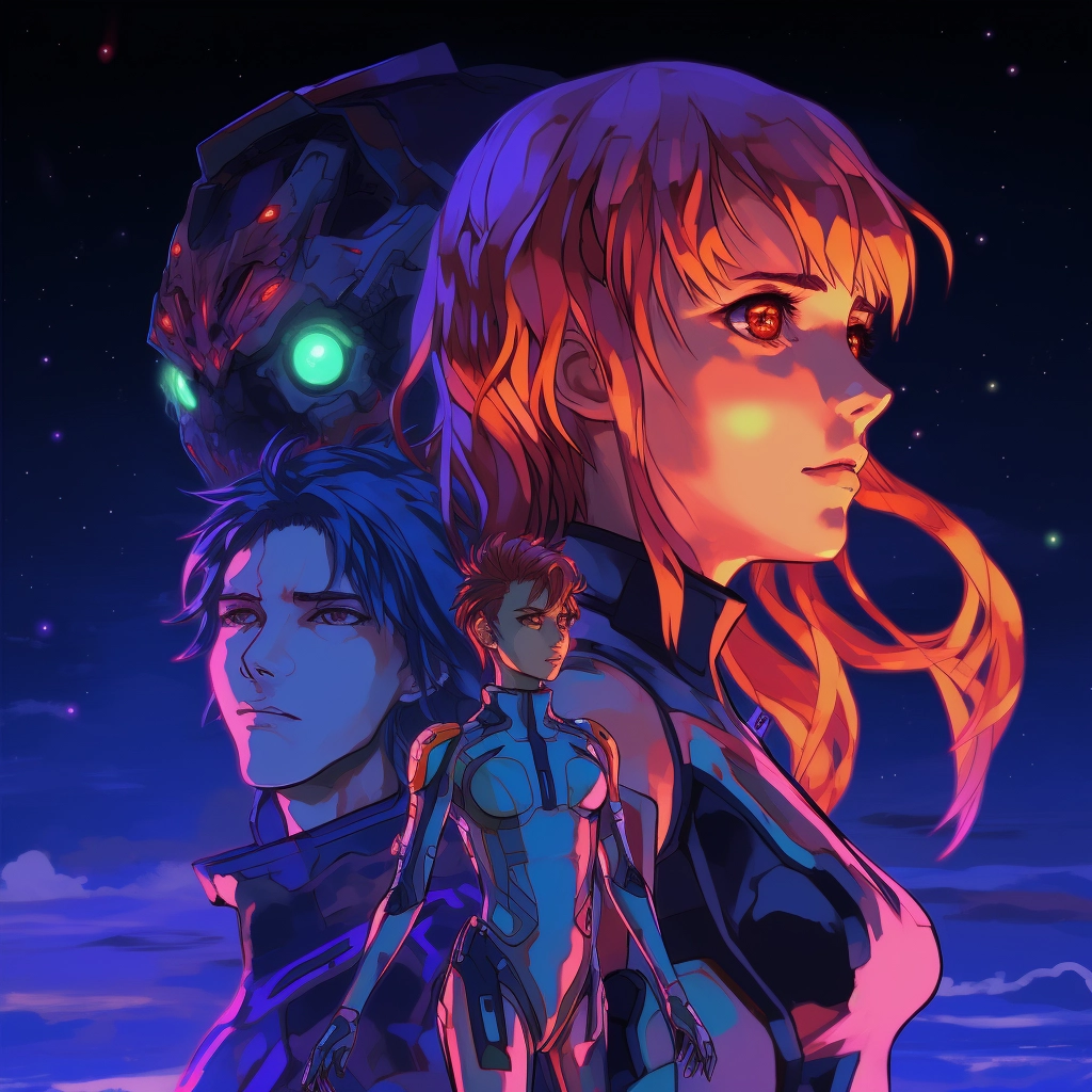Anime in the style of neon genesis evangelion 5