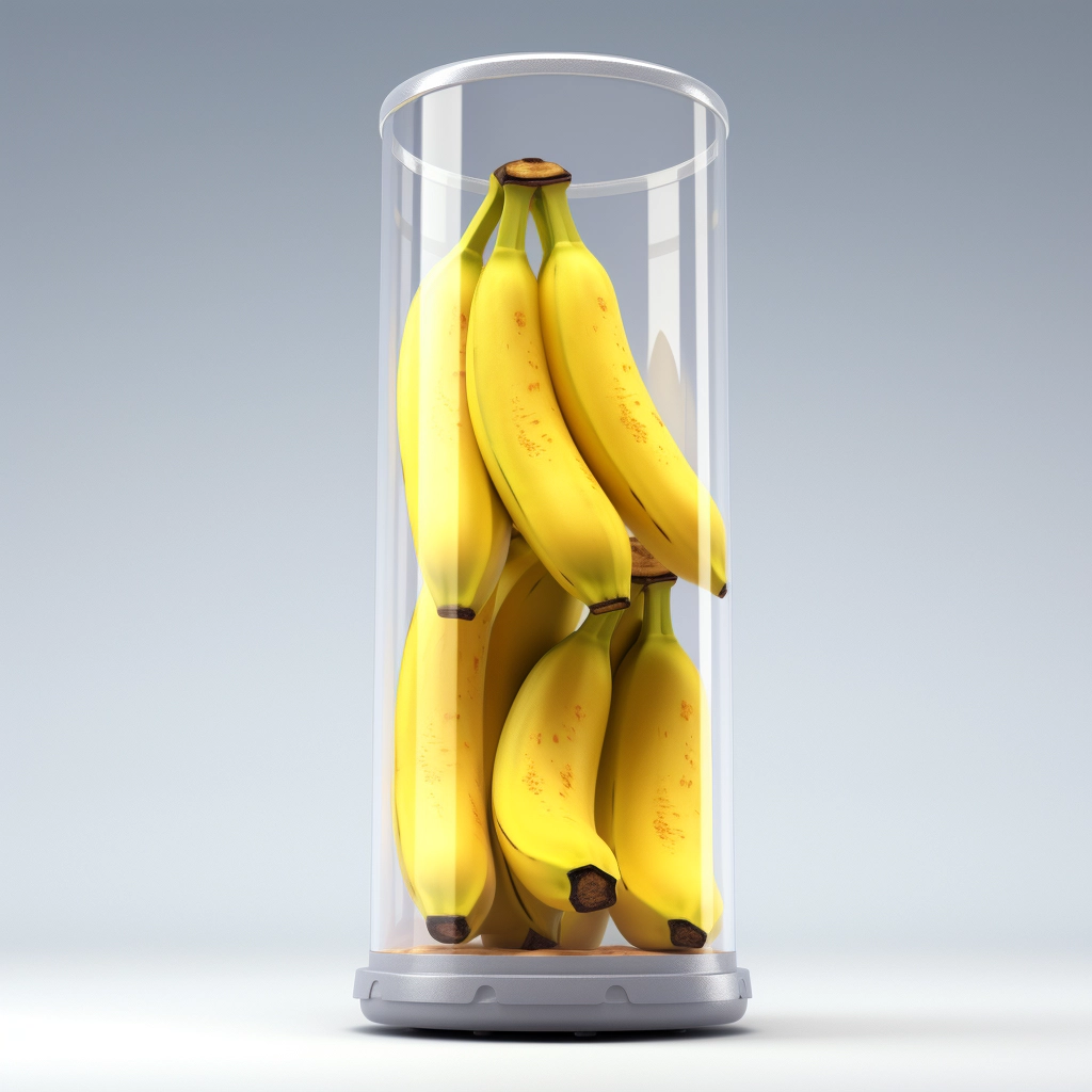Bananas in a tube realistic  