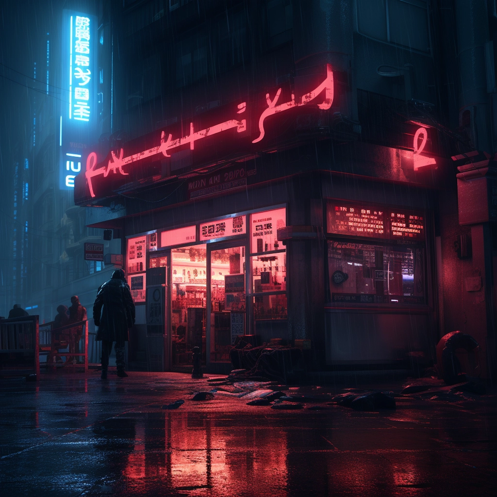 Red neon building neon lights nightlife and darkness