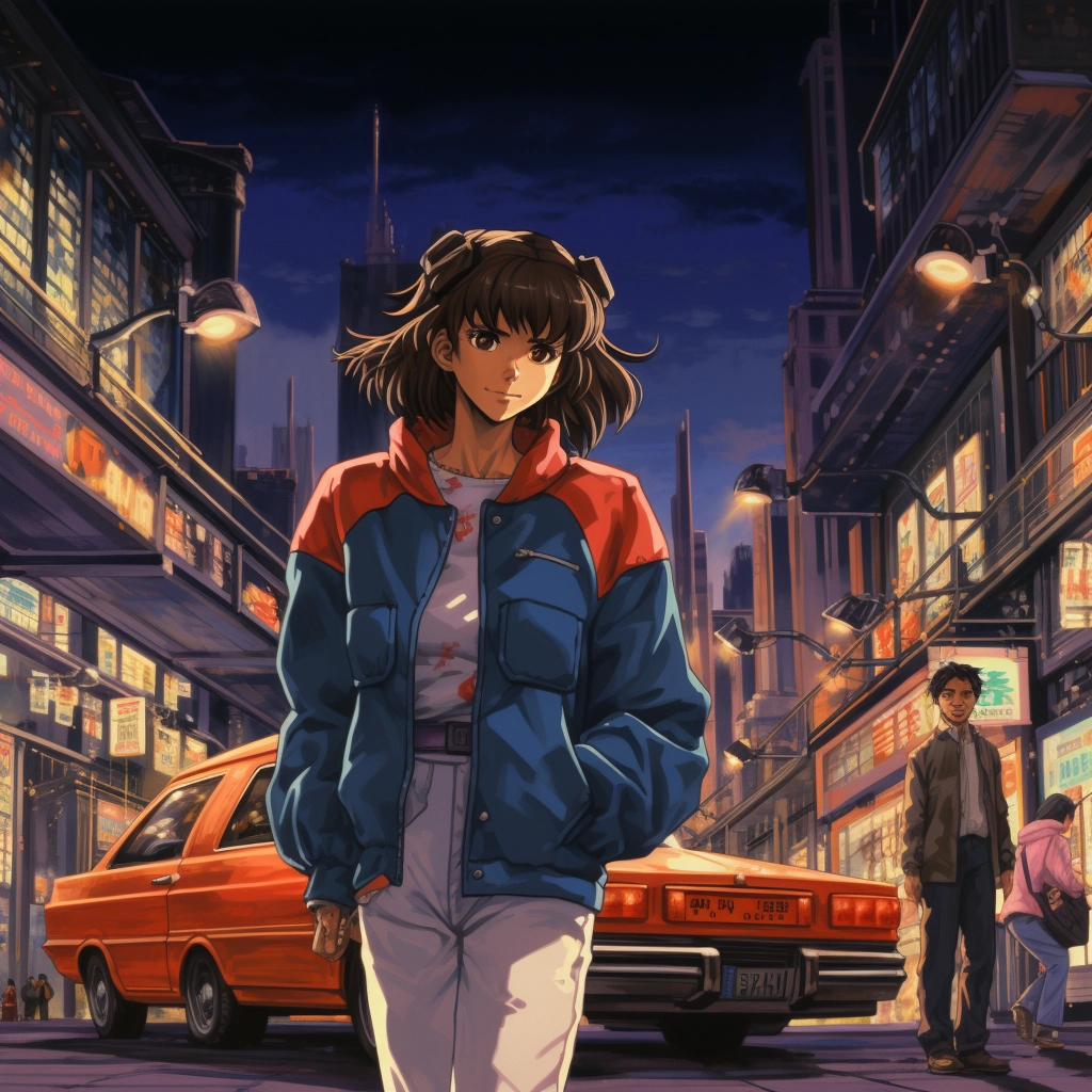 1990s retro anime setting the scene