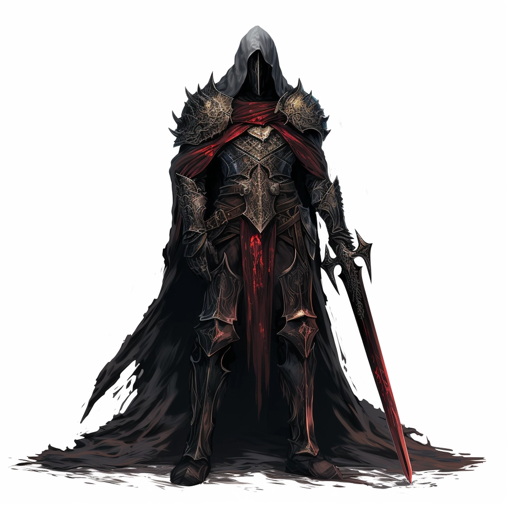 Dark medieval kingsguard 2d vector png  
