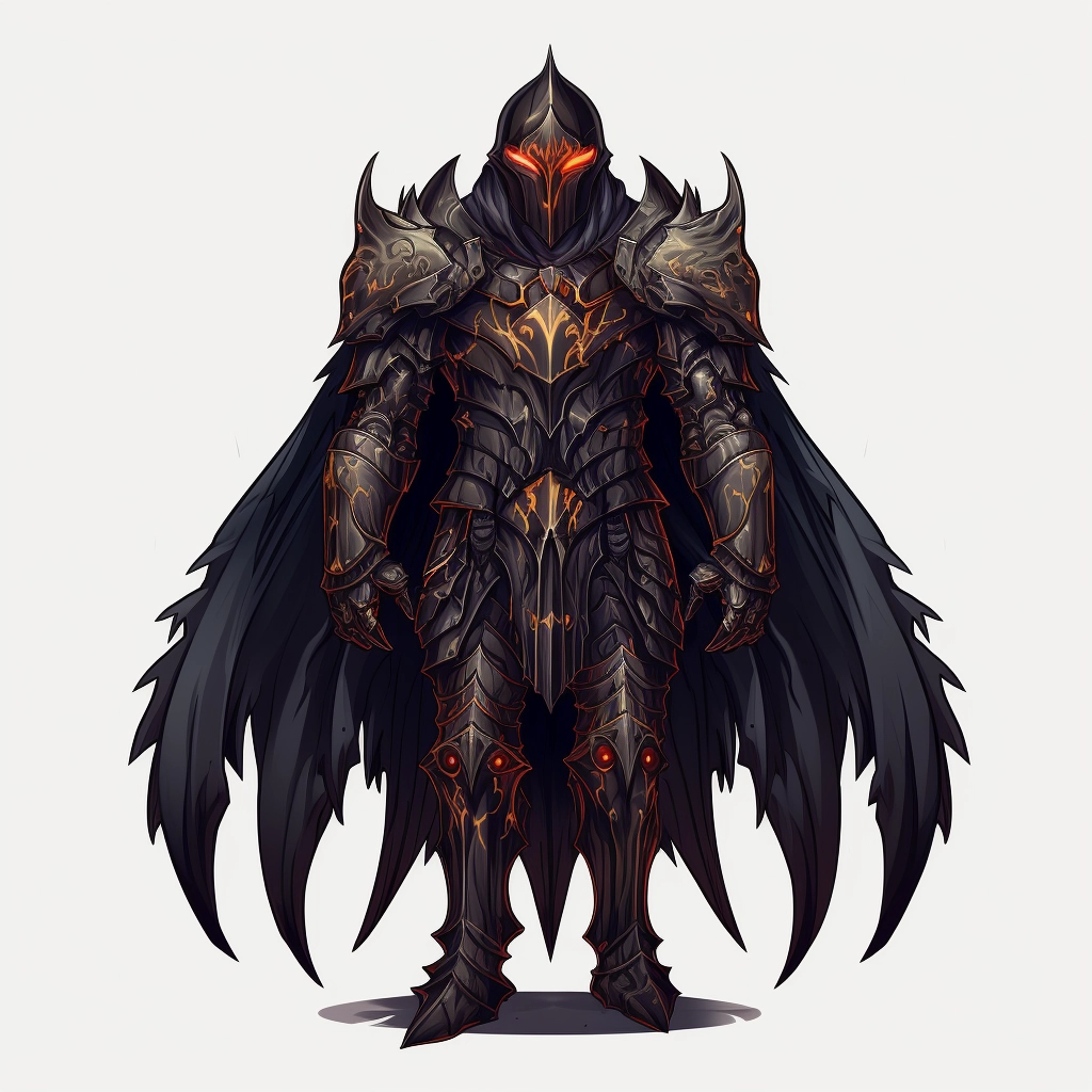 Dark medieval arbiter 2d vector png  