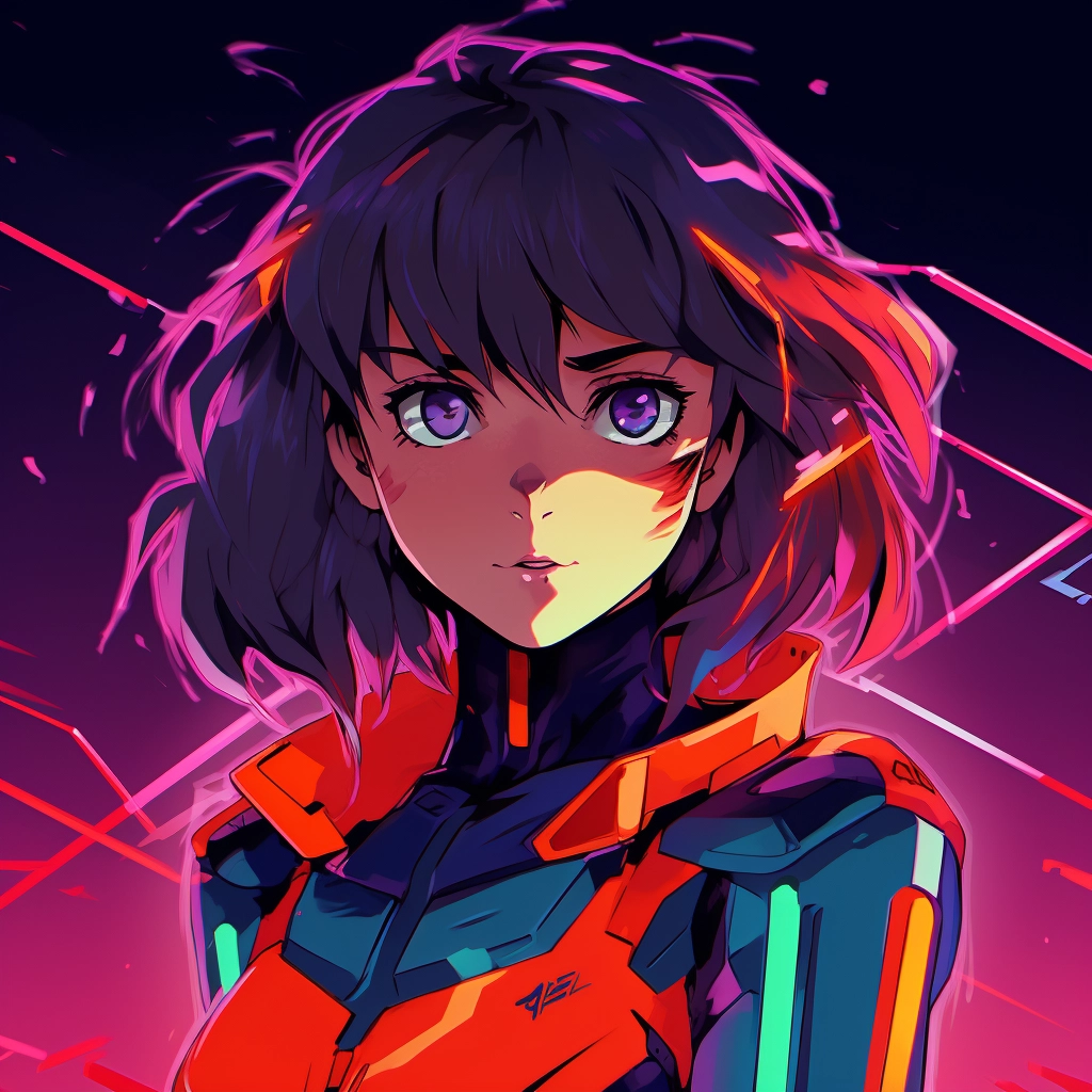 Anime in the style of neon genesis evangelion 5