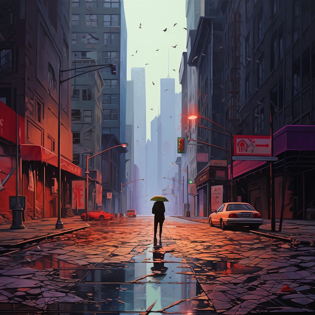 Cityscape empty street
