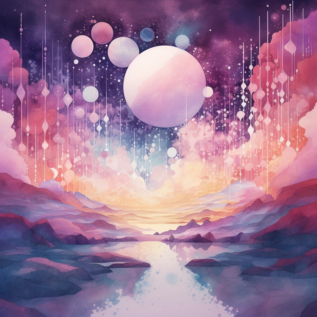Mesosphere in the style of watercolour ambient 