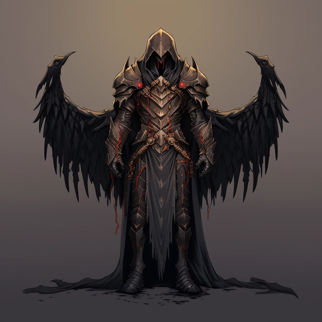 Dark medieval arbiter 2d vector png  
