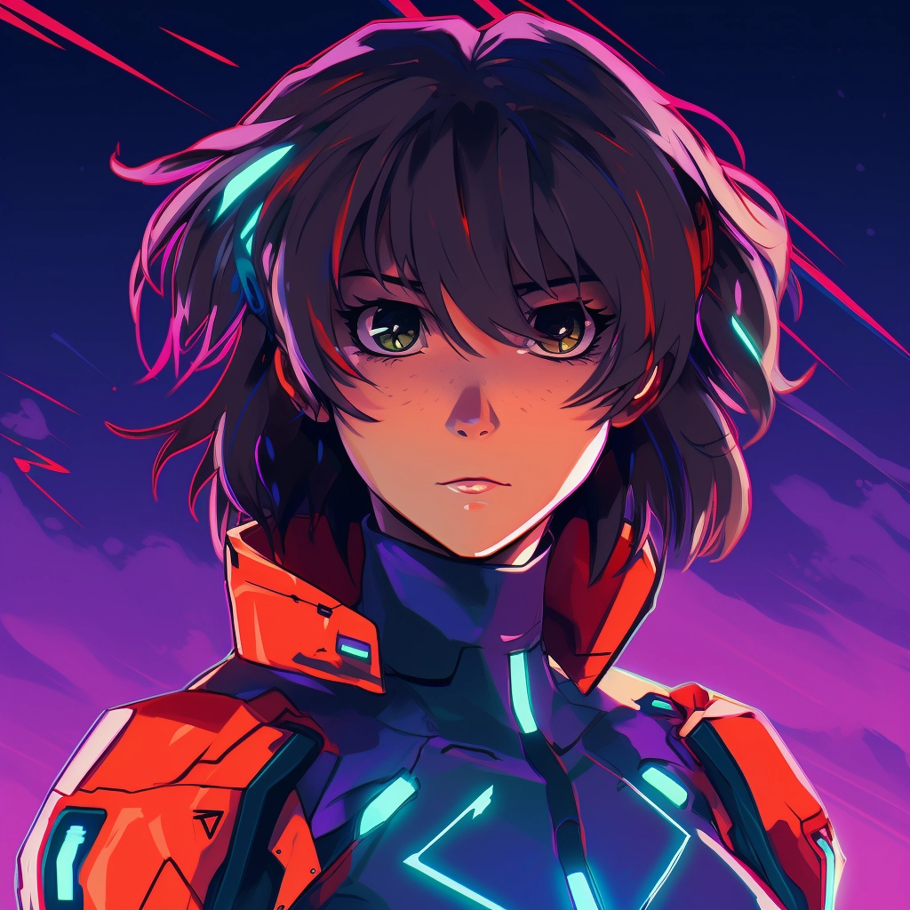 Anime in the style of neon genesis evangelion 5