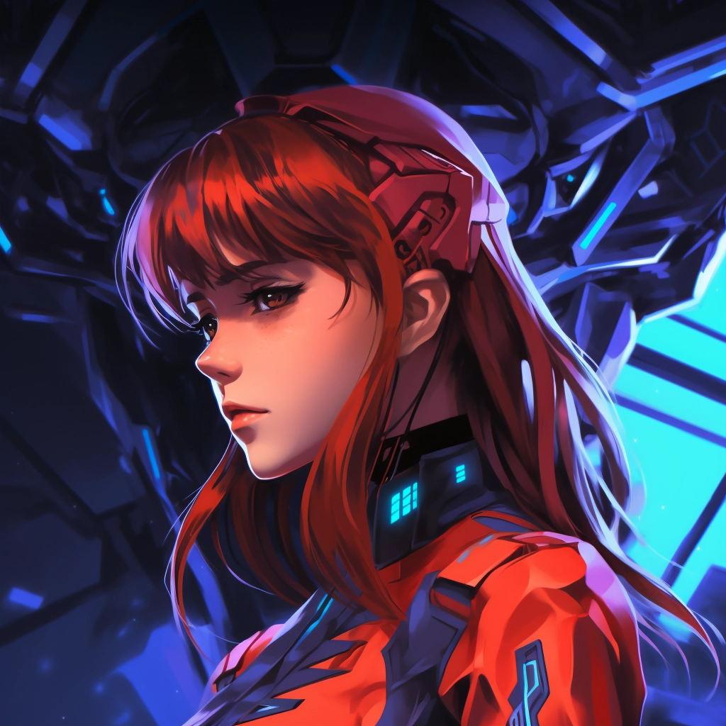 Anime in the style of neon genesis evangelion  5