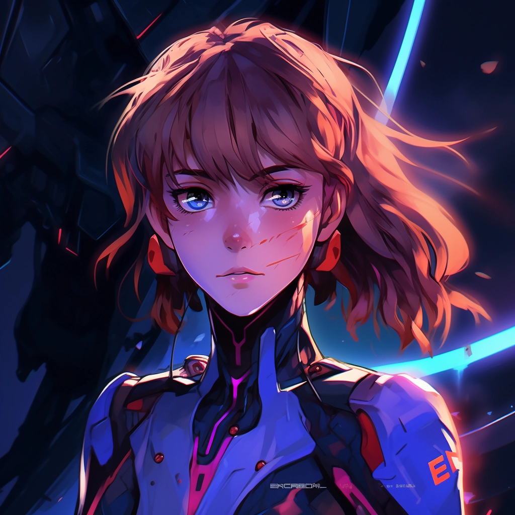 Anime in the style of neon genesis evangelion 5