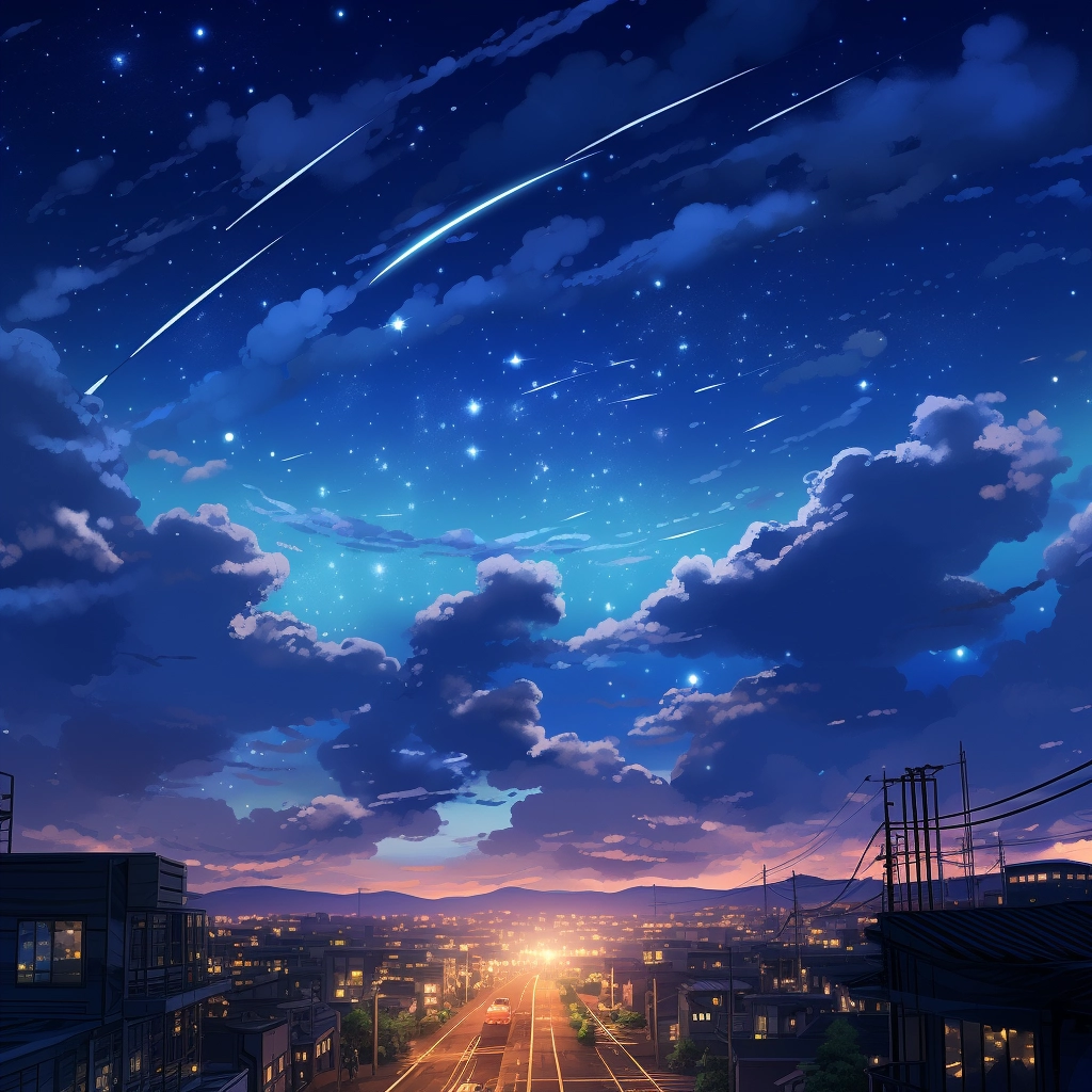 Night sky anime