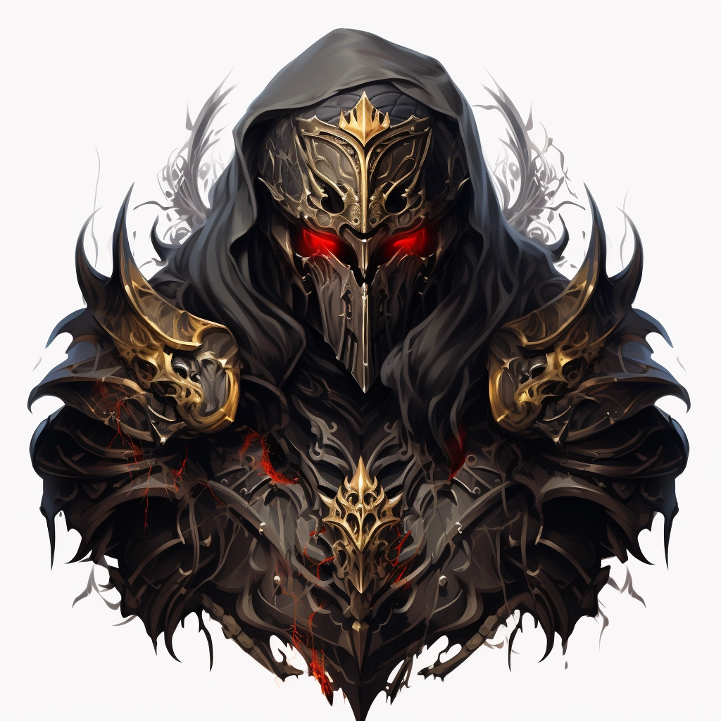 Dark medieval arbiter 2d vector png  