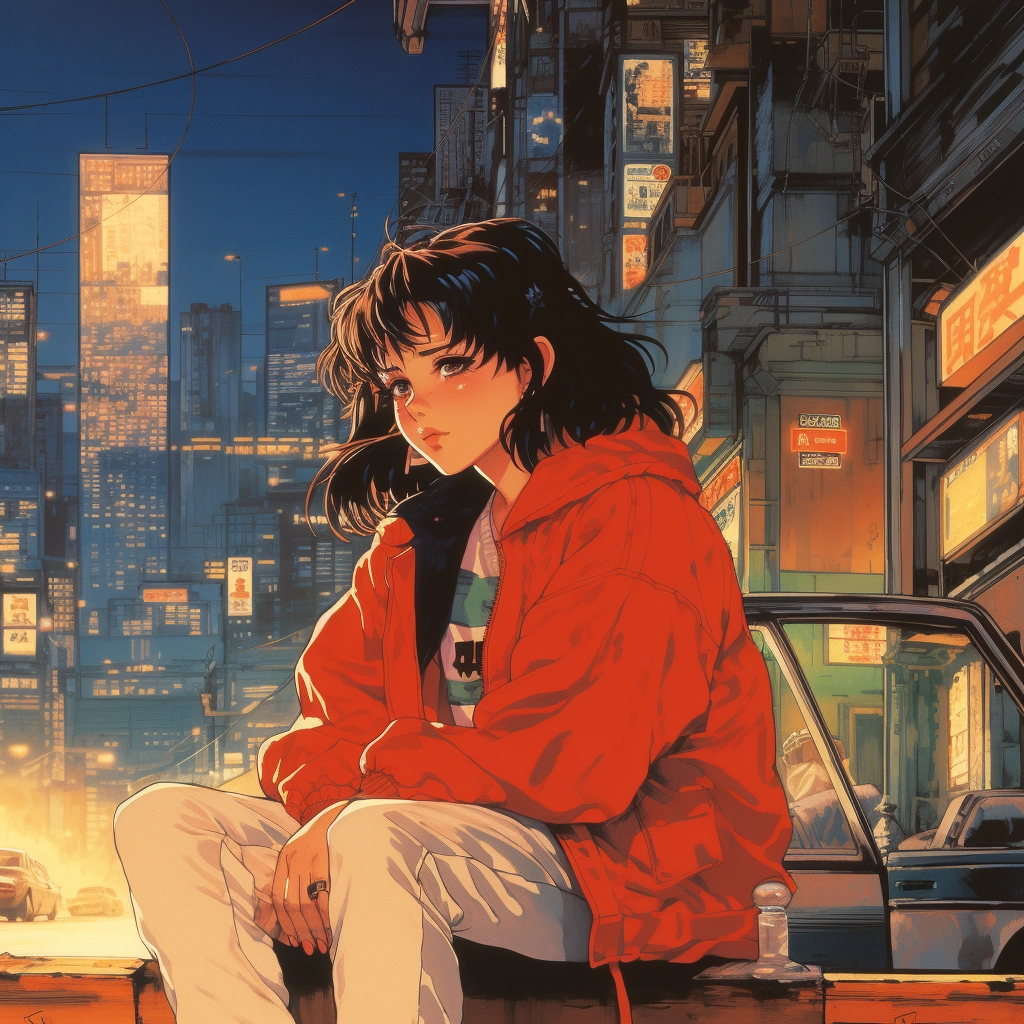 1990s retro anime setting the scene
