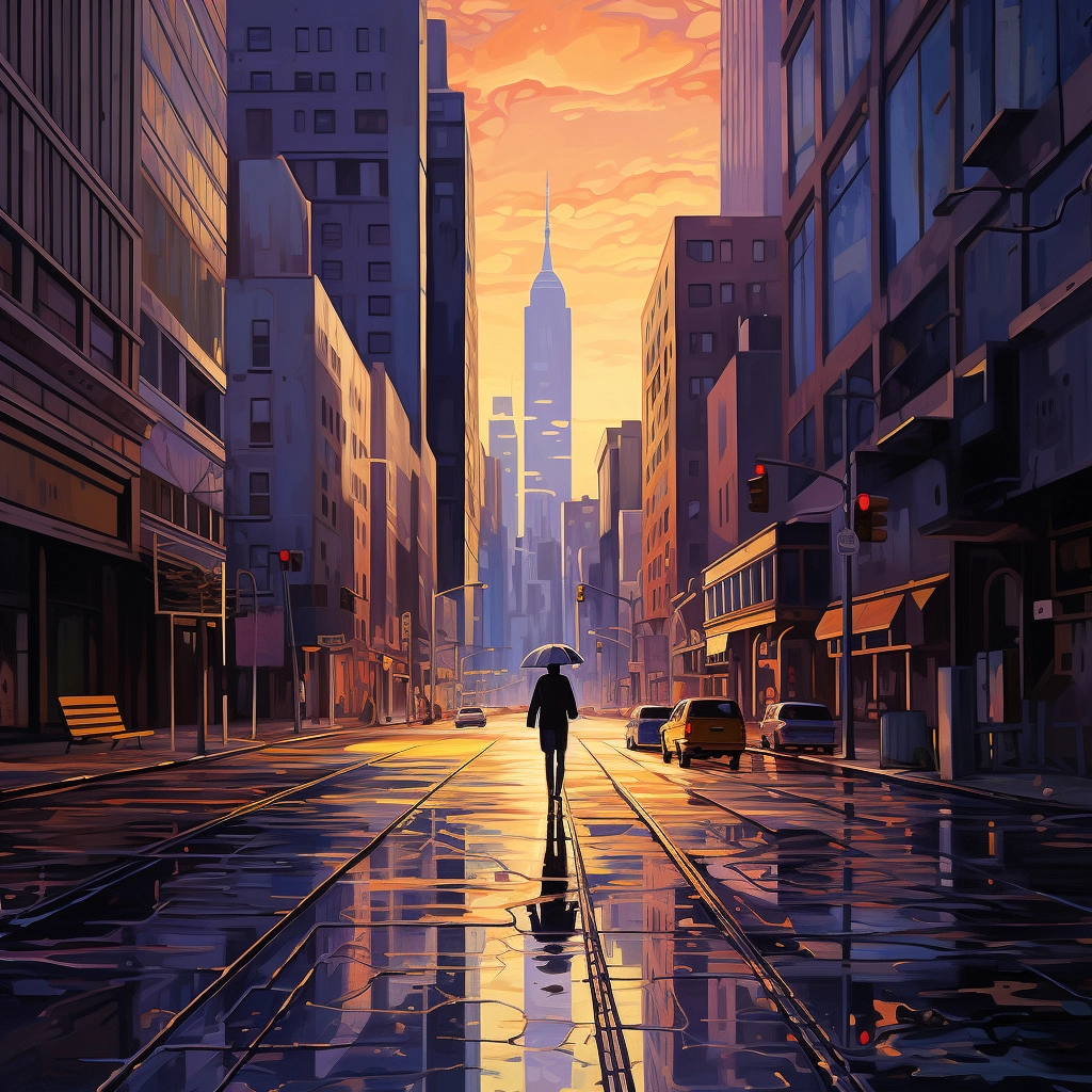 Cityscape empty street