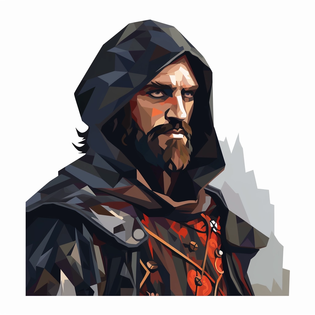 Dark medieval loyalist 2d vector png  