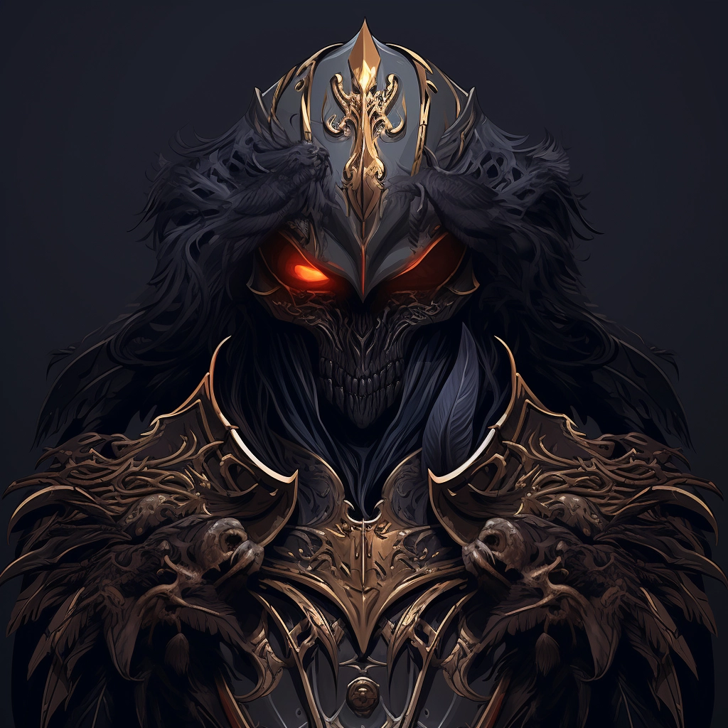 Dark medieval arbiter 2d vector png  