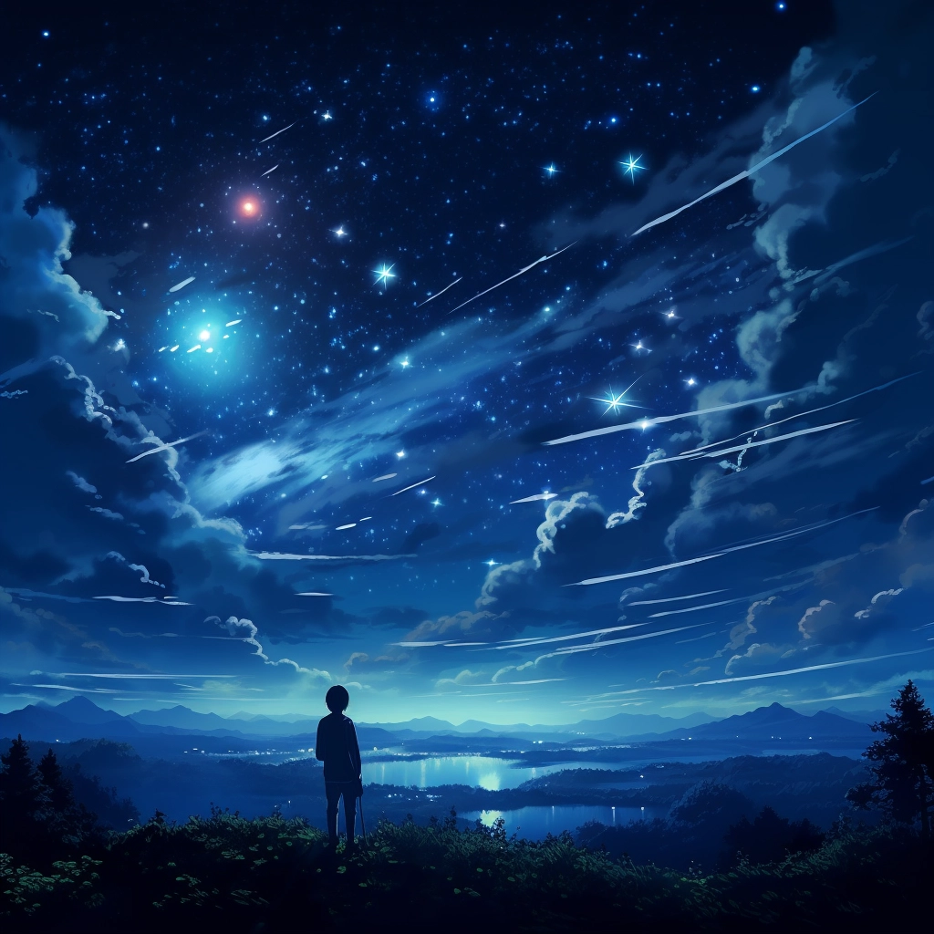 Night sky anime  